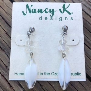 Vintage Nancy K Design Clear White Gemstone Quartz Womens Fashion Jewelry NWT